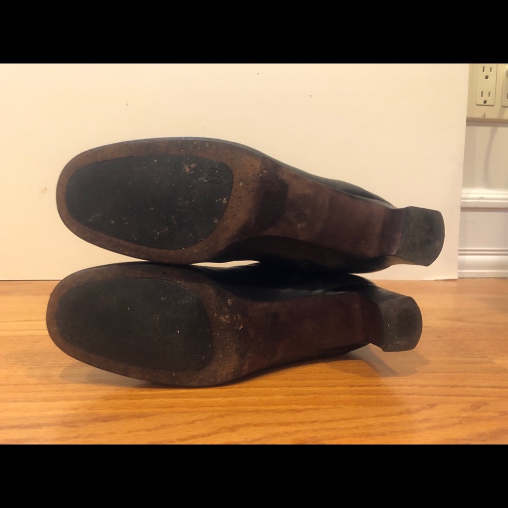 COLE HAAN Black low zipper boot. Block heel. 9.5 M leather Italy Boot comfort - Picture 7 of 16
